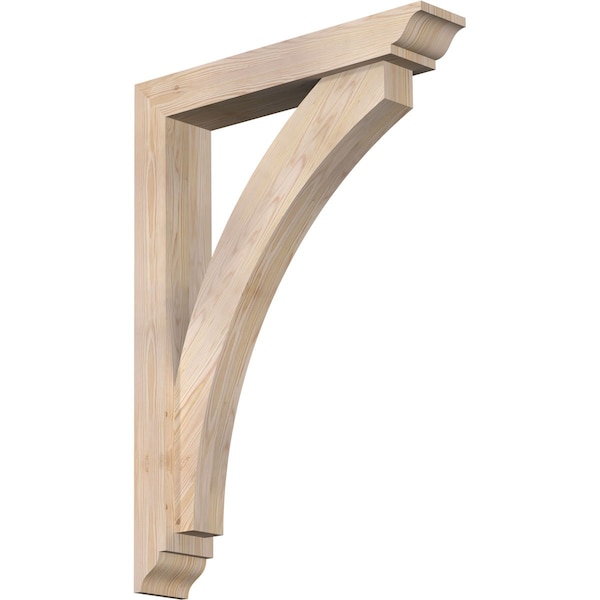 Ekena Millwork Thorton Traditional Smooth Bracket w/ Offset Brace, Douglas Fir, 5 1/2"W x 30"D x 42"H BKT0604X30X42THR01SDF - main